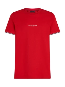 TOMMY HILFIGER T-Shirt dunkelblau/knallrot/weiß