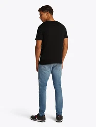Tommy Jeans T-Shirt graumeliert/cranberry/schwarz/weiß