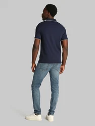 Calvin Klein Poloshirt STRETCH PIQUE TIPPING POLO blau