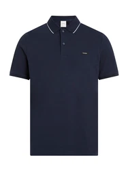 Calvin Klein Poloshirt STRETCH PIQUE TIPPING POLO blau