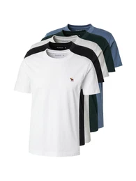 T-Shirt taubenblau / graumeliert / schwarz / wei
