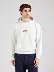 HUGO Sweatshirt Dlogolong hellbeige/rot/schwarz