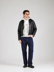 HUGO Sweatshirt Dlogolong hellbeige/rot/schwarz