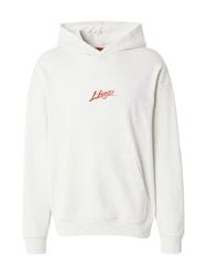 HUGO Sweatshirt Dlogolong hellbeige/rot/schwarz