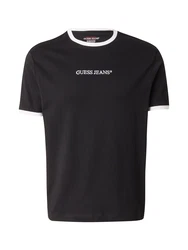 GUESS JEANS T-Shirt schwarz/weiß