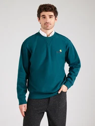 Carhartt WIP Sweatshirt American Script gelb/smaragd