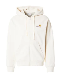 Sweatjacke 'American Script' hellbeige