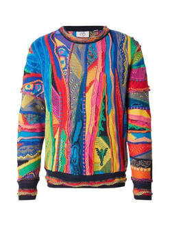 Carlo Colucci Pullover Dondi blau / gelb / grün / pink Carlo Colucci Pullover Dondi blau / gelb / grün / pink