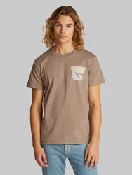 Calvin Klein Jeans T-Shirt taupe/hellgrau/offwhite