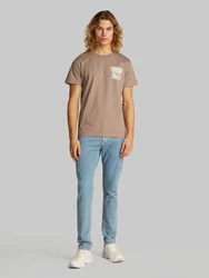 Calvin Klein Jeans T-Shirt taupe/hellgrau/offwhite