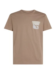 T-Shirt taupe / hellgrau / offwhite