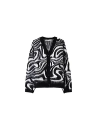 Strickjacke schwarz / wei