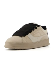 Sneaker beige / schwarz / wei