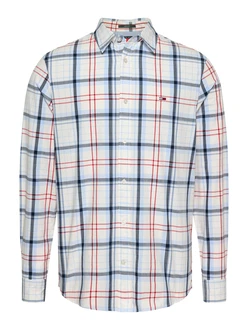 Tommy Jeans Hemd navy / hellblau / rot / weiß