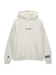 Sweatshirt hellbeige / schwarz