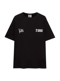 T-Shirt grau / schwarz / wei