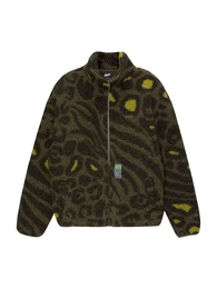 Fleecejacke khaki / kiwi / dunkelgrn