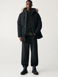 Pull&Bear Parka schwarz