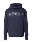 Gant Kapuzensweatshirt GRAPHIC HOODIE marine/weiß