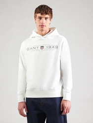 Gant Kapuzensweatshirt GRAPHIC HOODIE schwarz/weiß