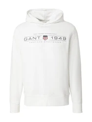 Gant Kapuzensweatshirt GRAPHIC HOODIE schwarz/weiß