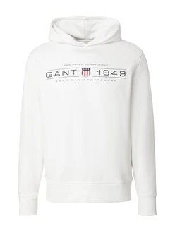Gant Kapuzensweatshirt GRAPHIC HOODIE schwarz/weiß