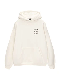 Sweatshirt ecru / braun / rot / schwarz