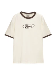 T-Shirt beige / braun