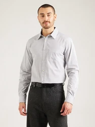 s.Oliver Langarmhemd Slim Fit Artwork stone/wei
