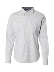 s.Oliver Langarmhemd Slim Fit Artwork stone/wei