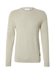 s.Oliver Strickpullover mit Strukturmix und Logo-Patch Khaki/Hellgrün/Grün/Grau/Beige
