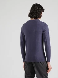 s.Oliver Strickpullover mit Strukturmix und Logo-Patch navy