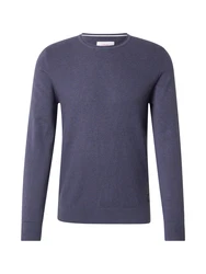 s.Oliver Strickpullover mit Strukturmix und Logo-Patch navy