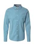 s.Oliver Langarmhemd Slim Fit Artwork petrol/weiß