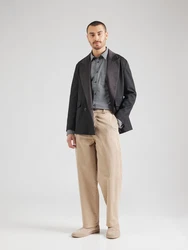 s.Oliver Langarmhemd Slim Fit Artwork navy/wei
