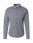 s.Oliver Langarmhemd Slim Fit Artwork navy/wei