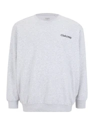 Jack & Jones Plus Sweatshirt 'JJEBRADLEY' grau/schwarz
