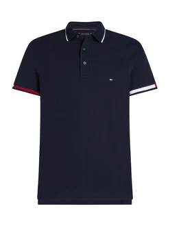 TOMMY HILFIGER Poloshirt dunkelblau/rot/weiß