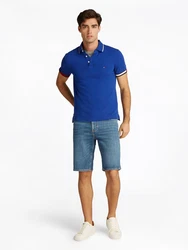 TOMMY HILFIGER Poloshirt enzian/rot/offwhite