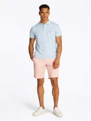 Tommy Hilfiger Poloshirt PLACKET INTEREST REG POLO hellblau/goldgelb/weiß