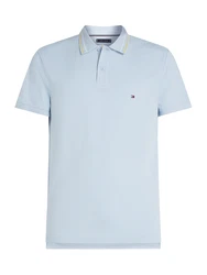 Tommy Hilfiger Poloshirt PLACKET INTEREST REG POLO hellblau/goldgelb/weiß