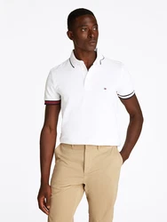 TOMMY HILFIGER Poloshirt rot/schwarz/weiß
