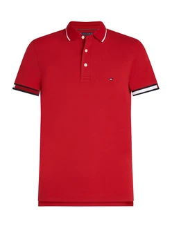 TOMMY HILFIGER Poloshirt navy / rot / weiß TOMMY HILFIGER Poloshirt navy / rot / weiß