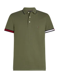 TOMMY HILFIGER Poloshirt khaki/rot/schwarz/weiß