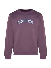 Sweatshirt dunkelblau / lila / wei