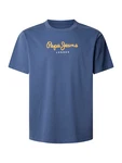 Pepe Jeans T-Shirt Eggo blau / honig / offwhite Pepe Jeans T-Shirt Eggo blau / honig / offwhite