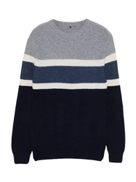 Pullover navy / saphir / graumeliert / wei