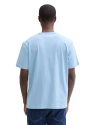 TOM TAILOR T-Shirt himmelblau/dunkelgrau