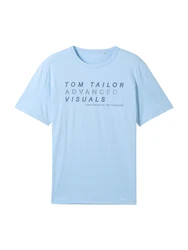 TOM TAILOR T-Shirt himmelblau/dunkelgrau