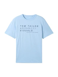 T-Shirt himmelblau / dunkelgrau